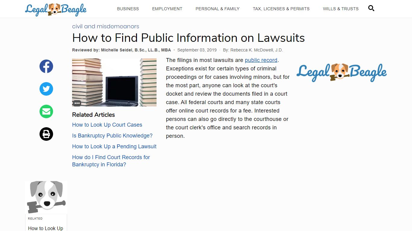 How to Find Public Information on Lawsuits | Legal Beagle